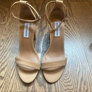 Steve Madden - Tan Suede Block Heel Sandals - Size 7.5